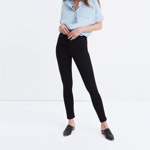 Madewell High-Rise Black Skinny Jeans Tall